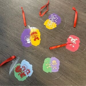 NWT Rugrats inspired acrylic ornaments set of 5